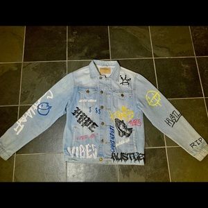 Graffiti denim jacket